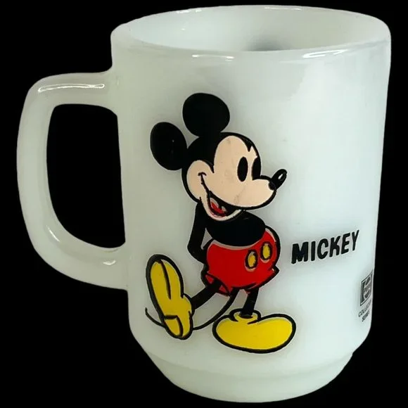 Mickey Mouse Milk Glass Mug Walt Disney PEPSI Collector Series Anchor Hocking - Picture 4 of 9